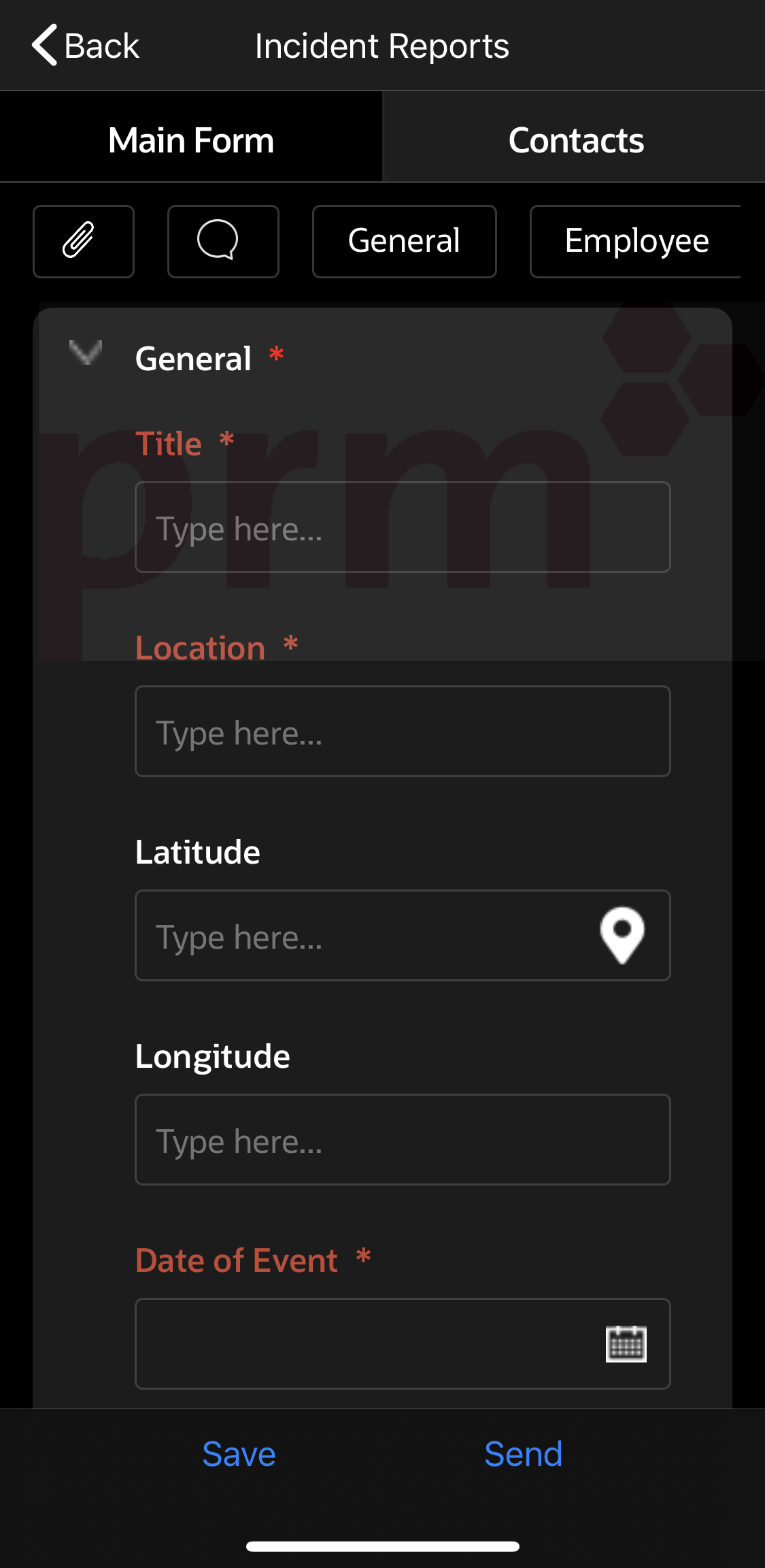 Unifier Mobile iş güvenliği kayıtları
